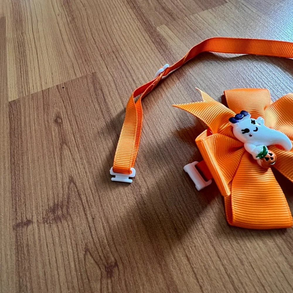 Halloween ghost and pumpkin cat/dog collar